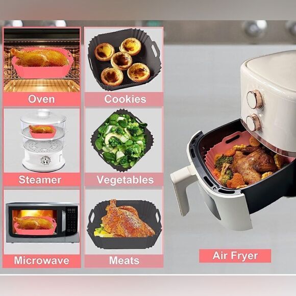 Air Fryer Silicone Pot/liners-4 total-Factory sealed - Picture 5 of 8